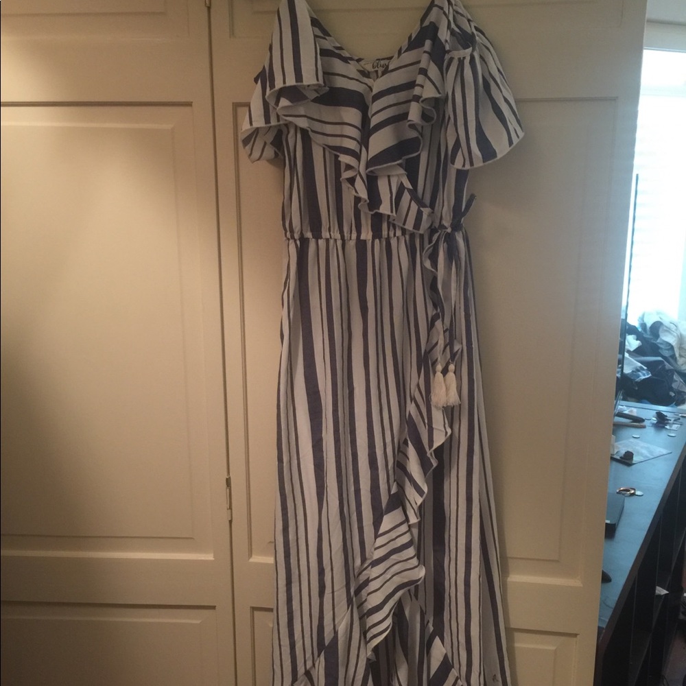 Ruffle high low dress